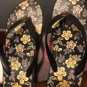 Tory Burch Wedge Flip Flops & Box